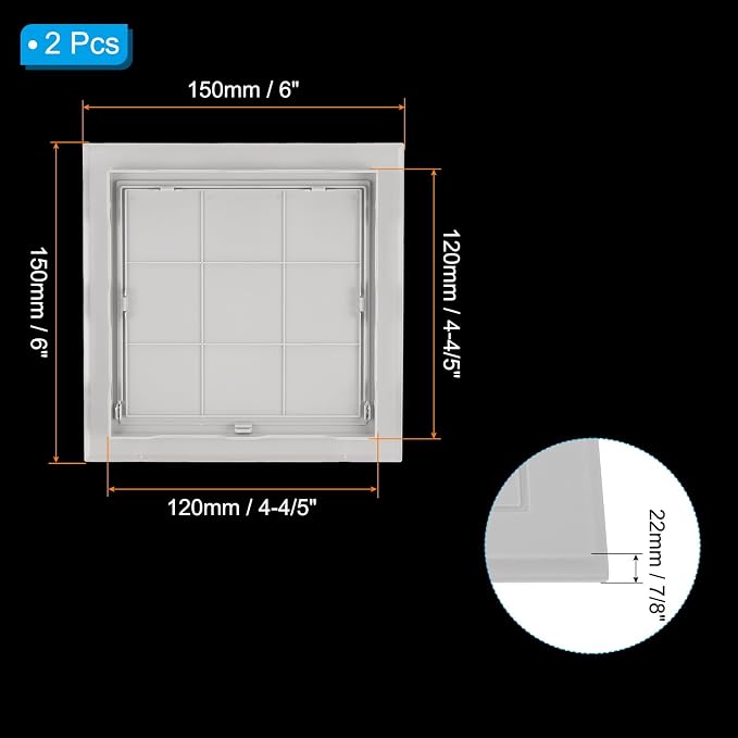 PATIKIL 5x5 inch Removable Hinged Access Panel - Image 2