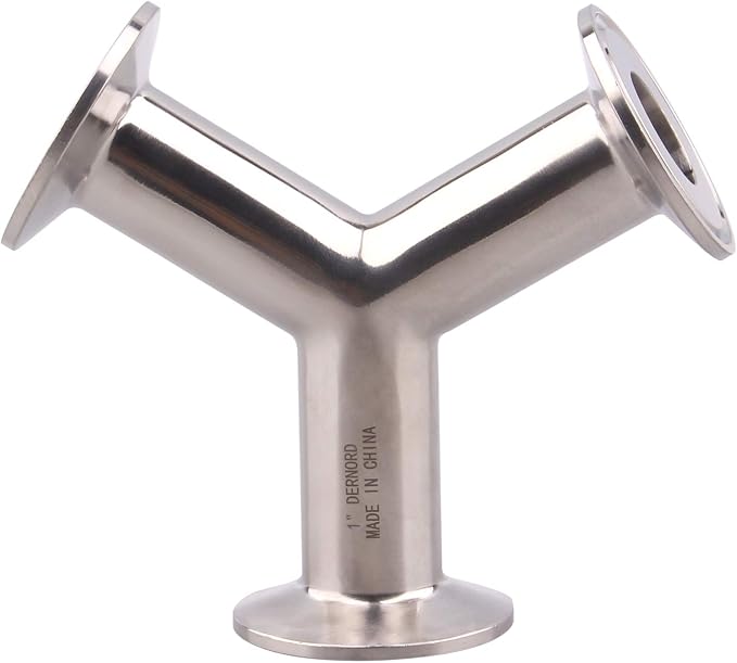 DERNORD Tri Clamp Wye Clamp End True Y Type Cross Tee Tube Stainless Steel 304 by DERNORD