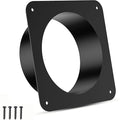 4 Inch Duct Connector Flange, Metal Dryer Vent Wall Flange | Square to Round by Ehiair