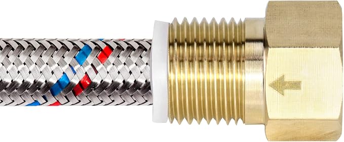 QWORK 2Pcs Brass One-way Check Valve, 1/2" Female to 1/2" Male Thread of - Image 5