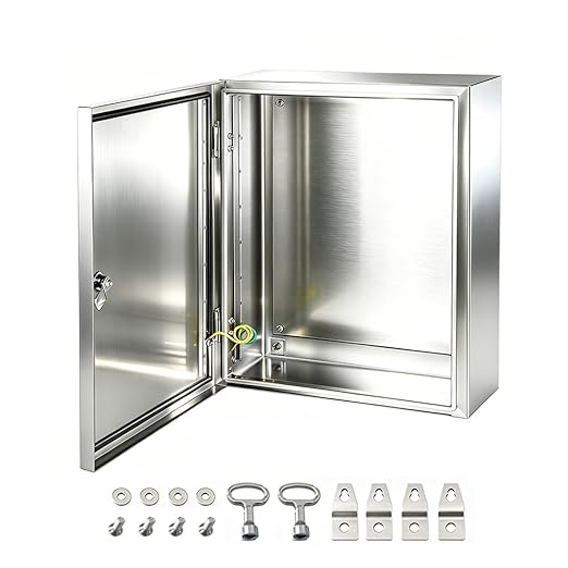 Electrical Enclosure 12x10x6, 304 Stainless Steel Enclosure IP66 Waterproof and by YcXingnon