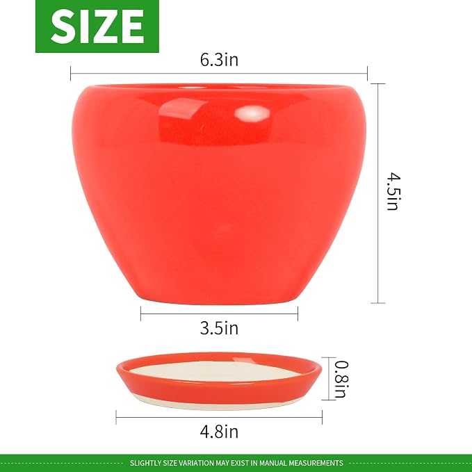 Deep Dream 6 Inch Plant Pots- Ceramic Planter Pot - Image 2