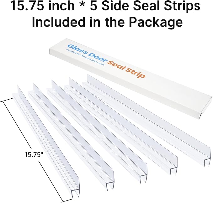 AmazerBath 5 PCS Shower Door Side Seal Strip - Image 2