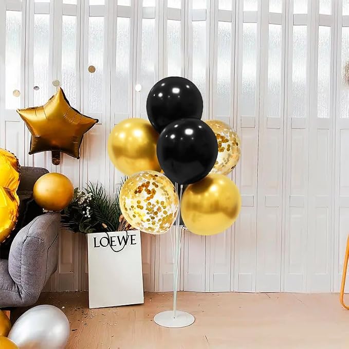 ZJDHPTY 5Set Black and Gold Balloon Stand Centerpiece Table Decorations | - Image 7