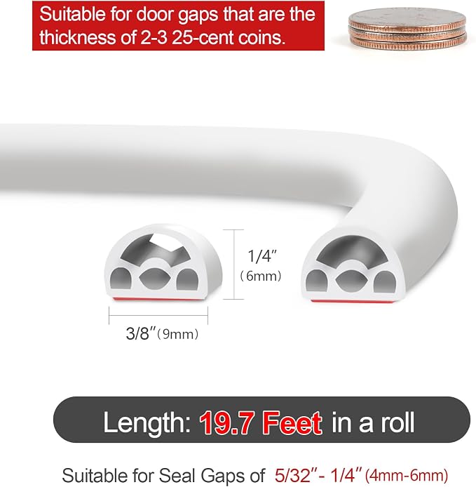 Benory Silicone Door Weather Stripping - Image 3