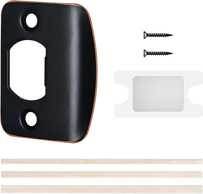 Standard Door Strike Plate, 2-1/4"x1-3/4, Deadbolt Strike Plate | 1 Pack by BonKuDoo