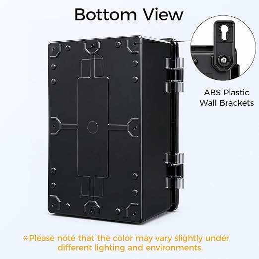 LeMotech Junction Box IP67 Waterproof Electrical Box ABS Plastic Hinged Shell - Image 5
