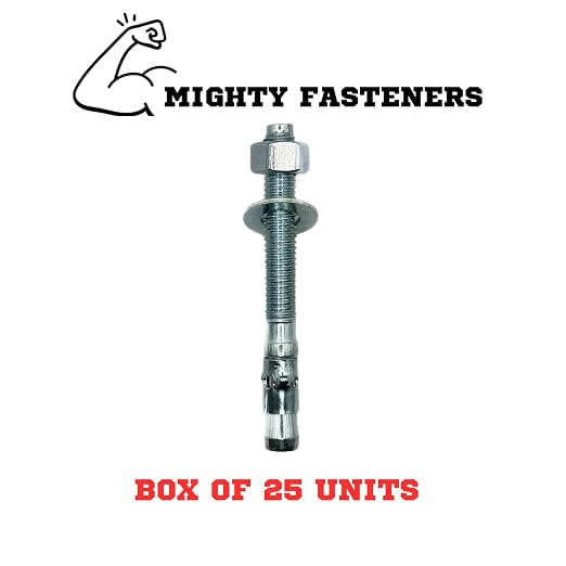 MIGHTY FASTENERS Zinc-Plated Steel Wedge Anchors, 1/2" X 4-1/2" - Image 3