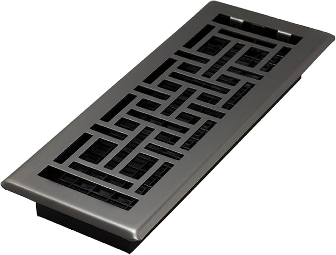 Decor Grates AJH412-GM Oriental Floor Register, 4x12 Inches, Gun Metal Finish - Image 2