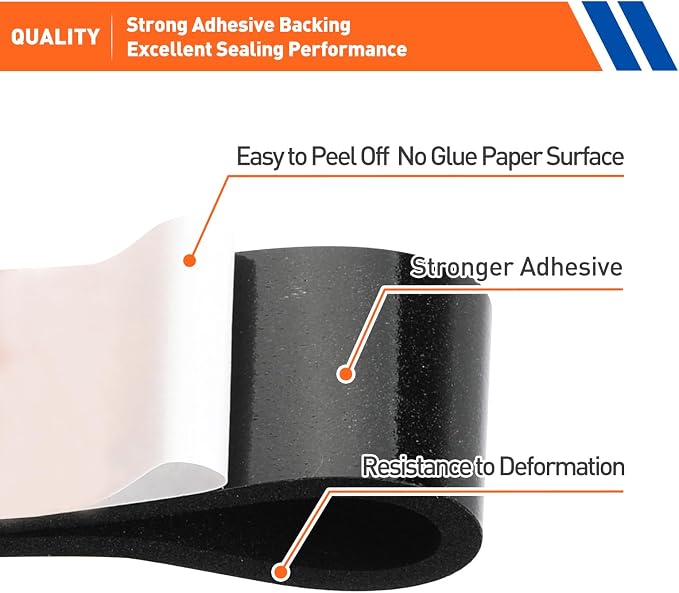 MAGZO 3/8in Wide X 1/4in Thick Narrow Foam Tape - Image 4