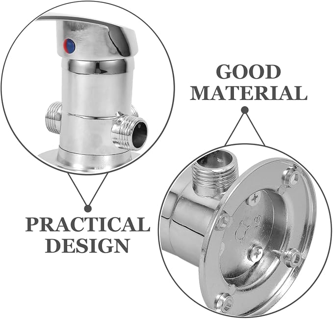 Angoily Hot Cold Mixing Valve, Shower Valve Heater Shower Water Mixer Temp Trim - Image 9