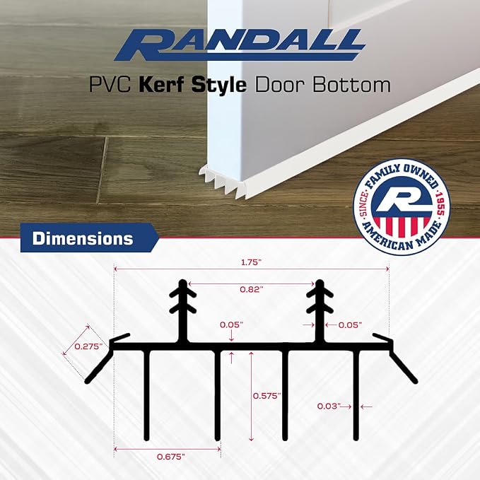 PVC Slide in Kerf Style Door Bottom - Image 3