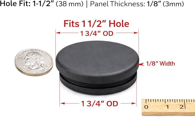 2" Silicone Panel Plugs Fit 2" Diameter Holes - Image 2