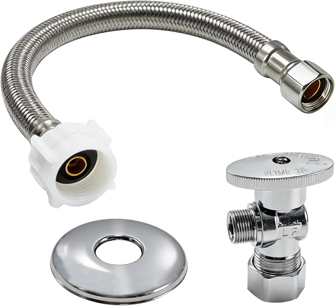 TTFLEX 16" Toilet Water Supply Line Kit 3/8" COMP x 7/8" BC Toilet Hose | by TTFLEX