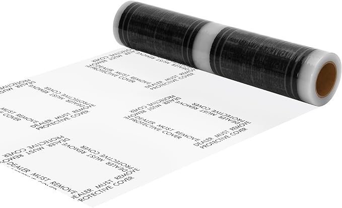 Auto Adhesive Plastic Floor Mat Roll, 4 Mil, 100 Mats by Unknown