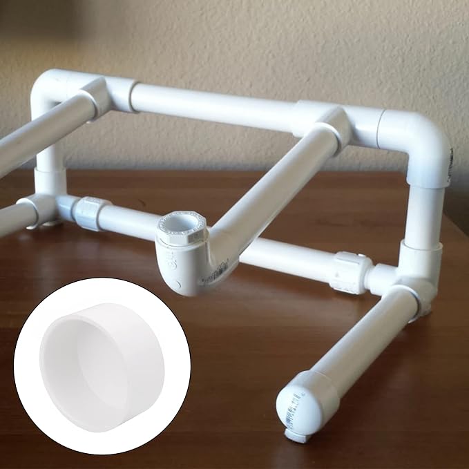 4"PVC Pipe End Cap Fitting Schedule 40 Furniture Grade 4" PVC Pipe Plug Adapter - Image 7
