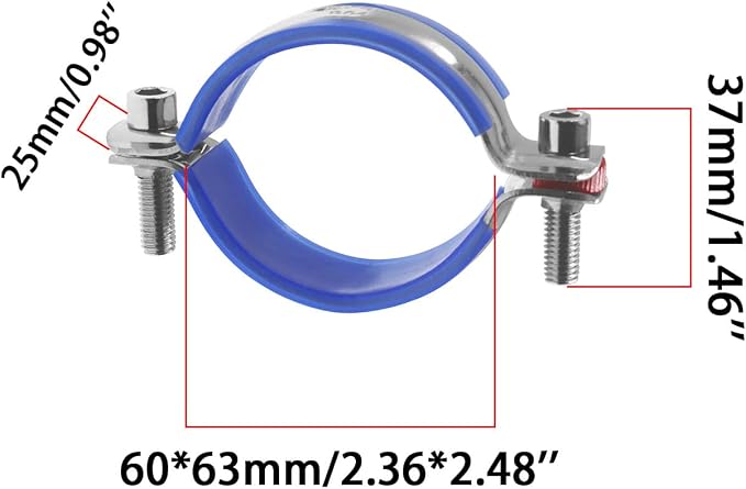 Adjustable Pipe Bracket Clamp, Heavy Duty Split Ring Hanger, TTZEZE SUS304 Wall - Image 2