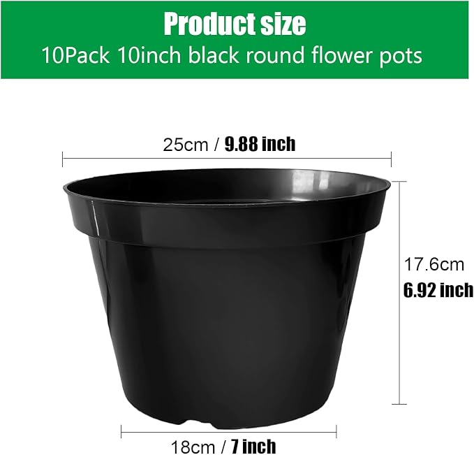 RooTrimmer 10 Inch Plastic Nursery Pots - Image 5