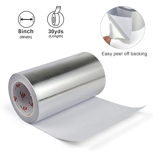 BOMEI PACK Aluminum Foil Tape, Heavy Duty Metal Foil Tape, High Temperature - Image 3