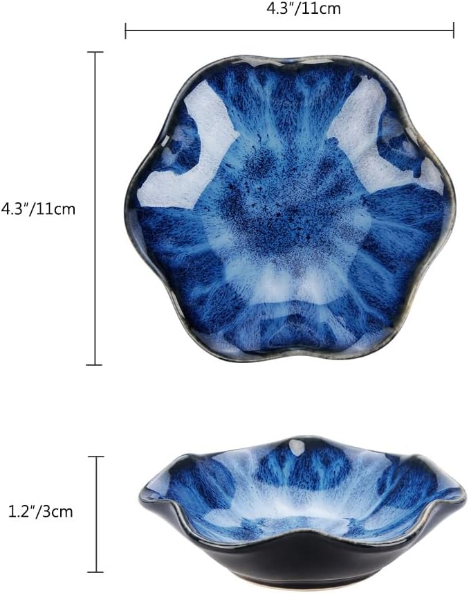 JAMEND CLXP 2PCS Lotus Leaf Shape Ring Holder Dish, Small Key Bowl, Ceramic - Image 7