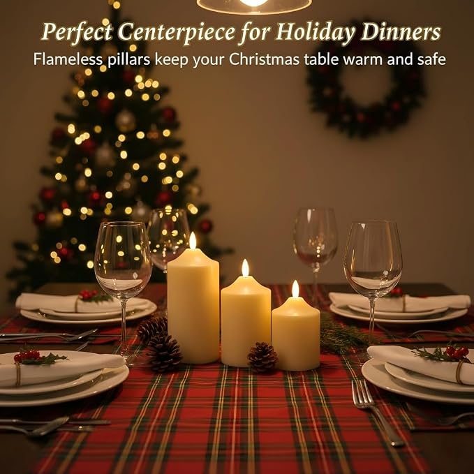 Battery Operated Candles with Timer, LED Flameless Candles with Remote | - Image 2