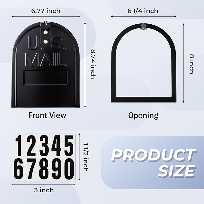 Moxweyeni 6 1/4 x 8 Inch Mailbox Door Replacement - Image 2