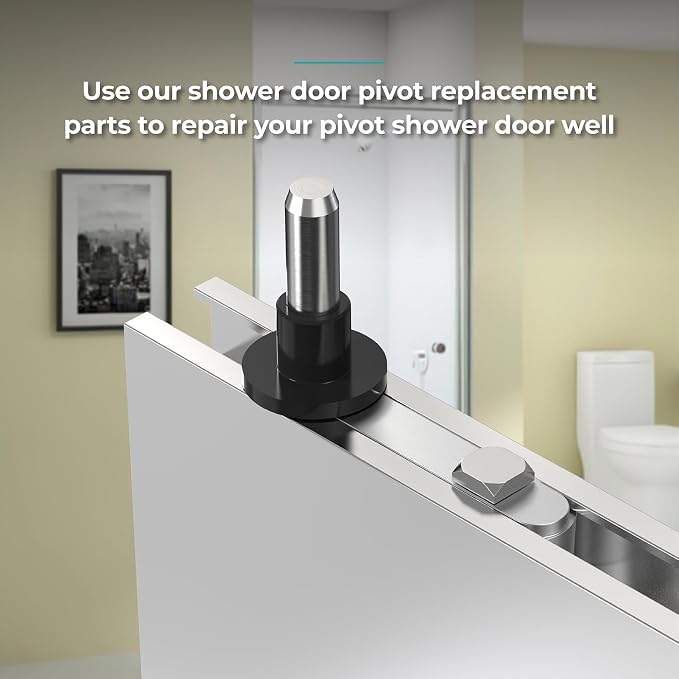 Shower Door Pivot Block with 3/4" Pin - Image 7
