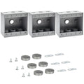 Double Gang 3-1/2" Outlet Weatherproof Box, 3 Pack, CUL Listed | Used in Branch by XGGYA