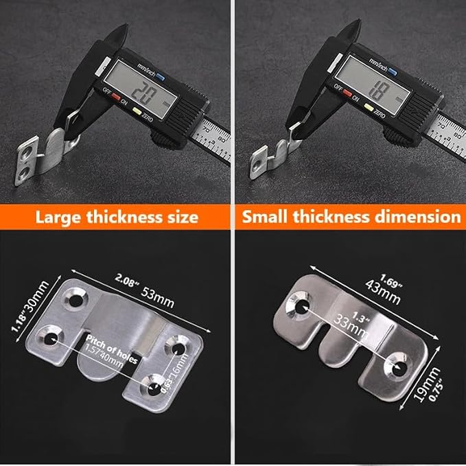Flush Mount Bracket with Screws 6 Sets Hanging Buckle Kit, Interlocking Heavy - Image 6