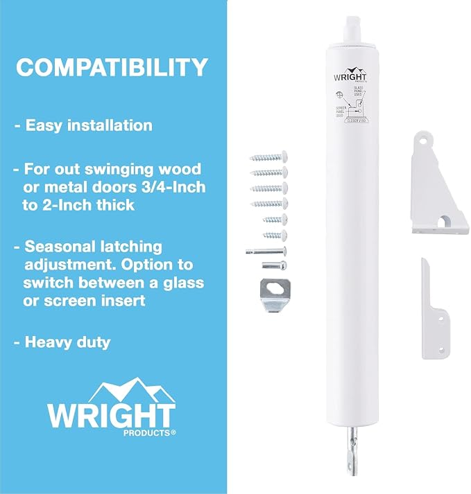 Wright Products Heavy-Duty Pneumatic Storm Door Closer – Durable, Adjustable - Image 4