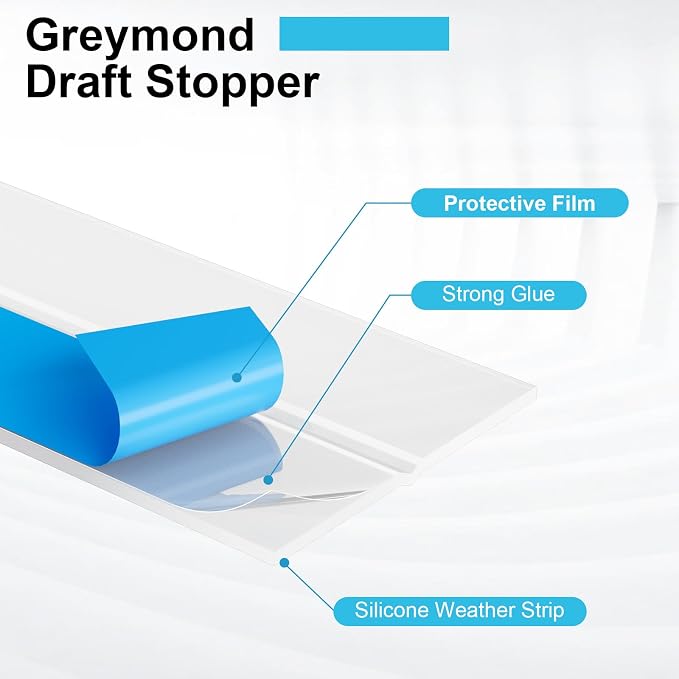 Weather Stripping Door Seal, 20 Ft Shower Door Seal, 3 in | Flexible door sweep - Image 3