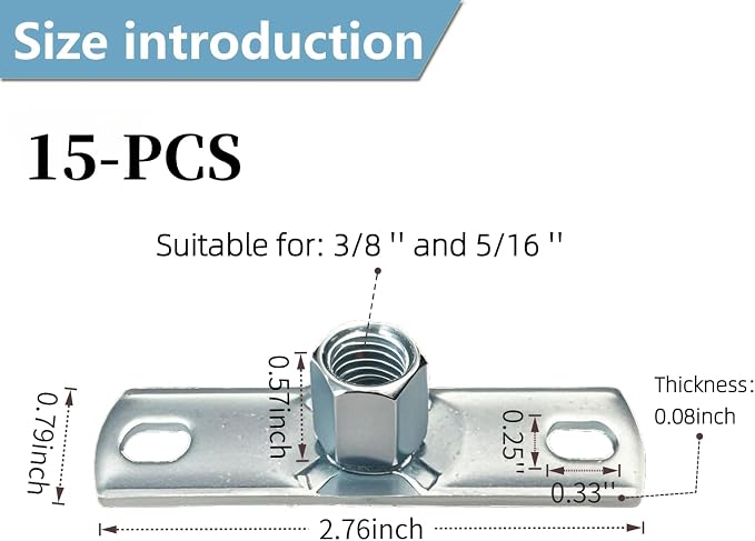 15 Pcs Premium Ceiling Flange Hangers - Image 2