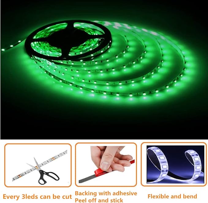 LED Boat Strip Lights, 32.8FT Green Marine Pontoon Led Lights, Waterproof | - Image 4