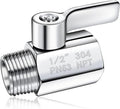 Shower Head Shut Off Valve 304 Stainless Steel Mini Ball Valve NPT Thread Water by SYIDINZN