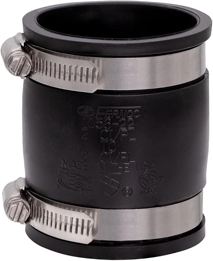 Fernco 1056-22 2-in. Flexible PVC Pipe Coupling - Image 2