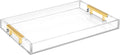 Modern 16"x12" Rectangle Acrylic Lucite Plastic Decorative Serving Tray by HomeRedefined