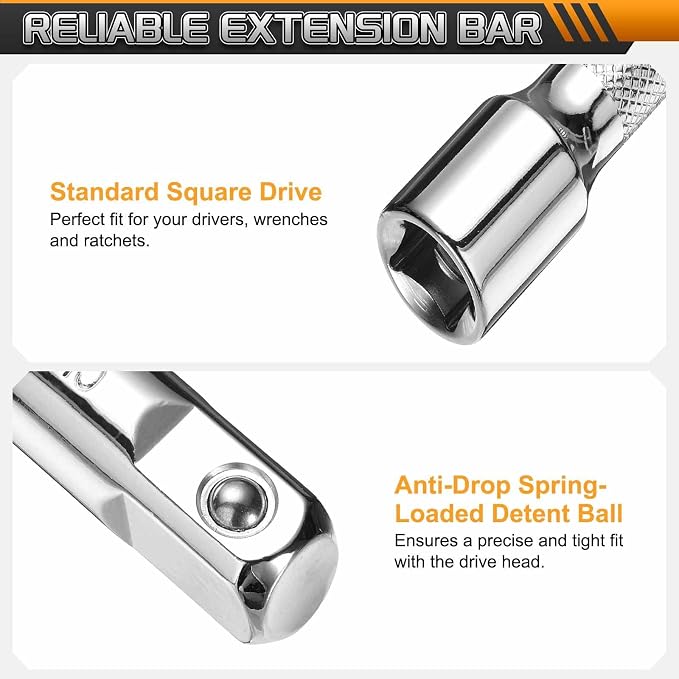 HARFINGTON 1pcs Socket Extension Bar 1/2" Drive 3" Long Extension Bars Impact - Image 3