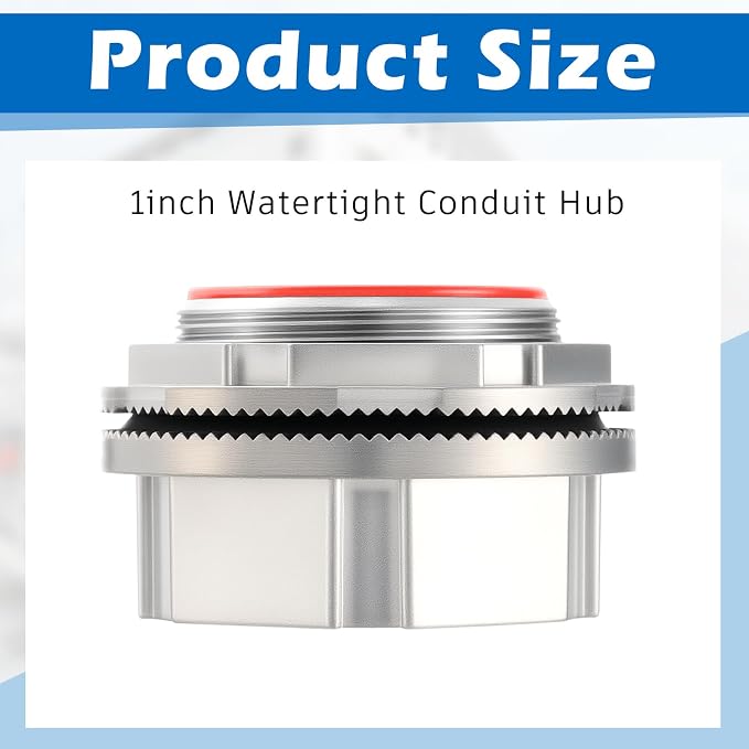 Relaxweex 2 Pcs Watertight Conduit Hub Fittings, 1 Inch | Liquid Tight - Image 2