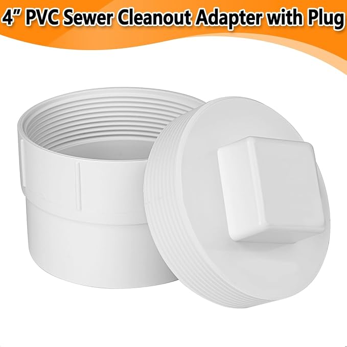 4" PVC Sewer Cleanout Adapter - Image 4
