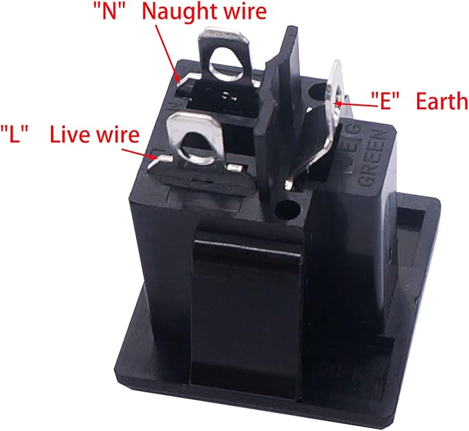 weideer 3Pcs 3 Pins US Power Socket Plug Panel AC 15A 125V Panel Mount Outlet - Image 5