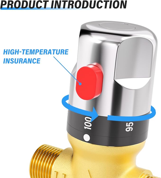 TAILONZ 1/2" NPT Thermostatic Mixing Valve - Image 6