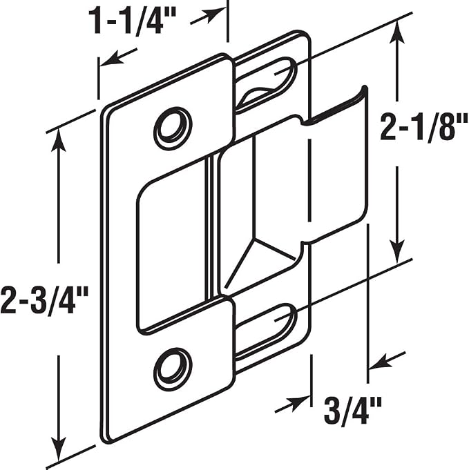 Defender Security U 10278 Two Piece Adjustable Door Strike, Chrome Plated - Image 2
