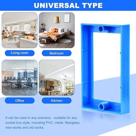 3Pcs 1/2" Single Gang Outlet Box Extenders, Electrical Box Extender Receptacle - Image 7
