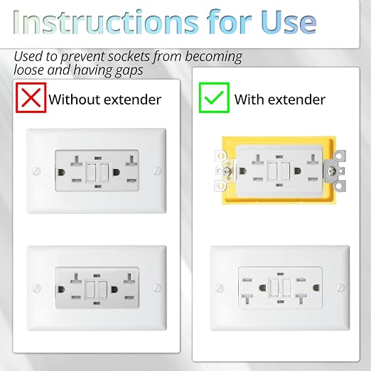 MAKERELE 1 Gang Receptacle Outlet Box Extender, 1 Pack | - Image 3