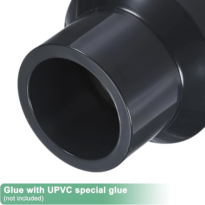 M METERXITY 2-Pack UPVC Reducer Pipe Fitting 2"x1-1/4" Reducing Grey | Coupling - Image 4