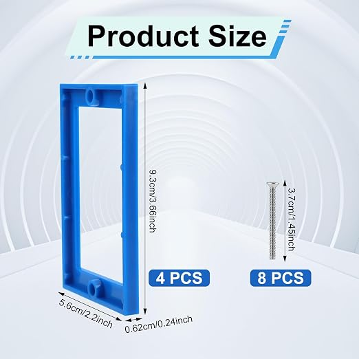 4pcs Electrical Box Extenders, 1/4" Receptacle Outlet Box Extenders Single Gang - Image 2