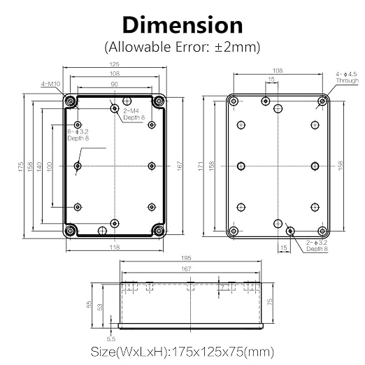 Junction Box IP67 Waterproof Dustproof ABS Plastic Project Box - Image 6