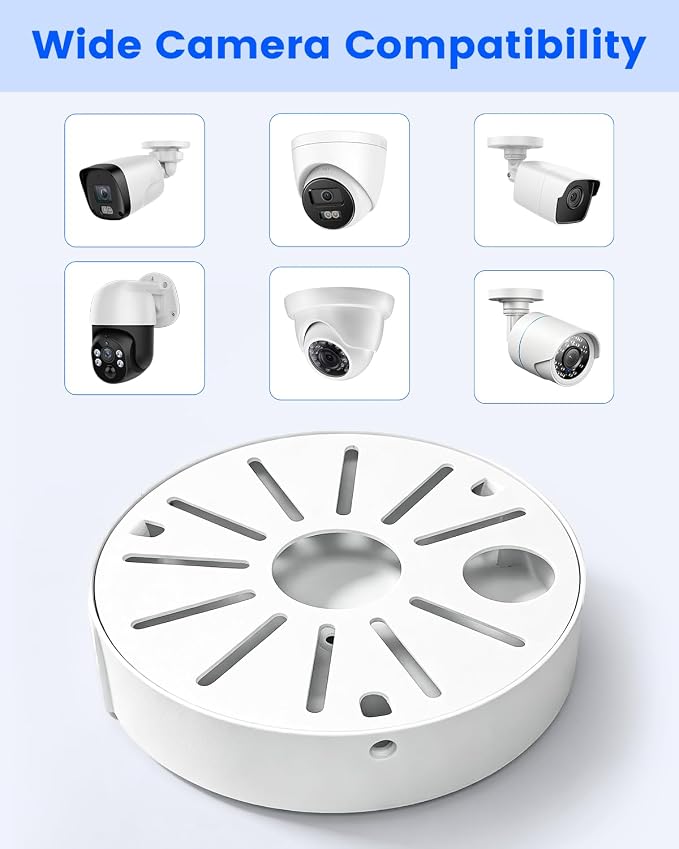 Metal Security Camera Junction Box, Cable Concealment Box CS-FCXH01-W-1 | - Image 3