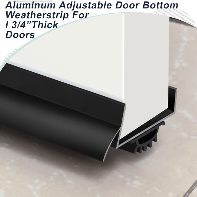 1 Pcs Morningro 36 Inch U Shape Aluminum Door Sweep - Image 3