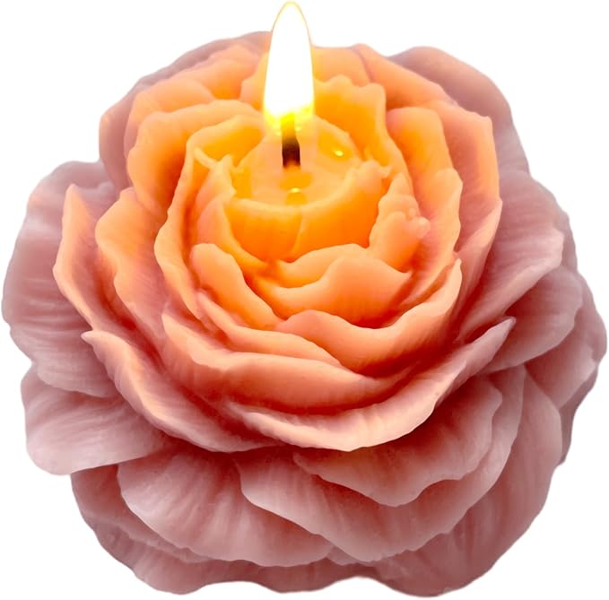 Purple-Pink Peony Flower Shape Candles by Peytanger